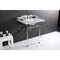 Kingston Brass 30 Carrara Marble Console Sink with Acrylic Legs, Marble WhitePolished Nickel LMS30MASQ6 - alternate 4